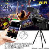 Videocamara 4k Vak 534 Wifi 48mp Vision Nocturna Zapata Hdmi