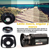 Videocamara 4k Vak 534 Wifi 48mp Vision Nocturna Zapata Hdmi