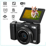 Cámara Digital Dsrl Vak 3500 Lcd 3' 64mp App Lentes intercambiables