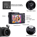 Cámara Digital Dsrl Vak 3500 Lcd 3' 64mp App Lentes intercambiables