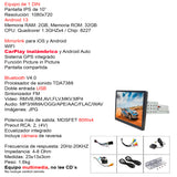 AUTOESTEREO VAK 3700u 1 DIN 10″ ANDROID CARPLAY CAMARA GPS
