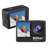 CAMARA DIGITAL DEPORTIVA 302 DOBLE PANTALLA MICROFONO 5K WIFI c AGUA