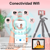 Camara digital VAK F3L 5k Selfie-cam aro luz wifi 64mp