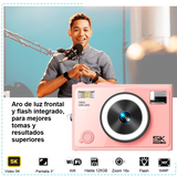 Camara digital VAK F3L 5k Selfie-cam aro luz wifi 64mp