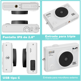 Camara digital VAK F3L 5k Selfie-cam aro luz wifi 64mp