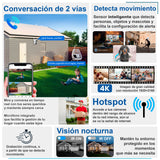 VAK Video Camara de seguridad Exterior Doble lente W43 5G wifi IA luz nocturna