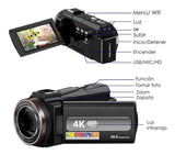 Videocamara 4k Vak 534 Wifi 48mp Vision Nocturna Zapata Hdmi