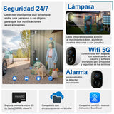 VAK Video Camara de seguridad M08 panel solar Exterior 5G IA batería