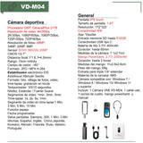 VAK Camara Deportiva M04 mini 4K Powerbank Magnetica wifi