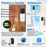 VAK Video Timbre de seguridad W20 5G IP65 CAMARA IA APP