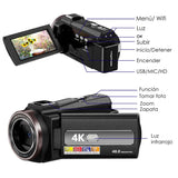 Videocamara 4K VAK VD-03 Zapata 48Mp Pantalla IPS 3' WIFI