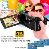 Videocamara 4K VAK VD-03 Zapata 48Mp Pantalla IPS 3' WIFI