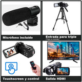 Videocamara Vak 809 Fhd Microfono Nocturna 24mp Touch Hdmi Lente Gran Angular