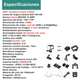 CAMARA DIGITAL DEPORTIVA V36 DOBLE PANTALLA 4K WIFI c AGUA