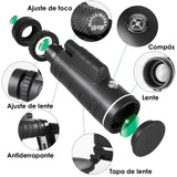 Monocular terrestre VAK 40x60 HD impermeable tripie soporte cel