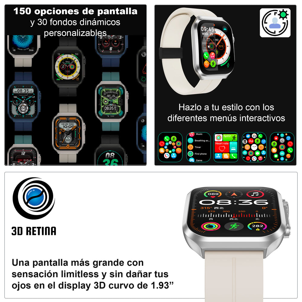 Reloj Smartwatch VAK F21 PANTALLA CURVA INFINITE 3D