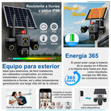 VAK Video Camara de seguridad Exterior 3L7 solar Triple lente wifi IA luz nocturna
