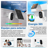 VAK Video Camara de seguridad M08 panel solar Exterior 5G IA batería