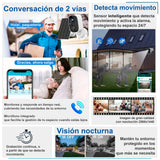 VAK Video Camara de seguridad M08 panel solar Exterior 5G IA batería