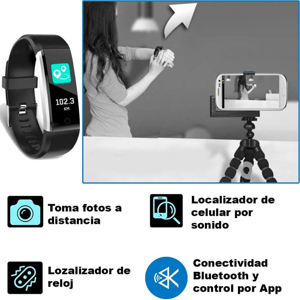 Reloj Smartwatch Vak 115 Podometro Bluetooth Sueño Musica HEALTH