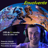 AUDIFONOS VAK G08 GAMER GAMING AUX USB MICROFONO Led Colores