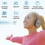 AUDIFONOS VAK T20 Bluetooth FM Entrada SD Aux Diadema GIRATORIA lujo