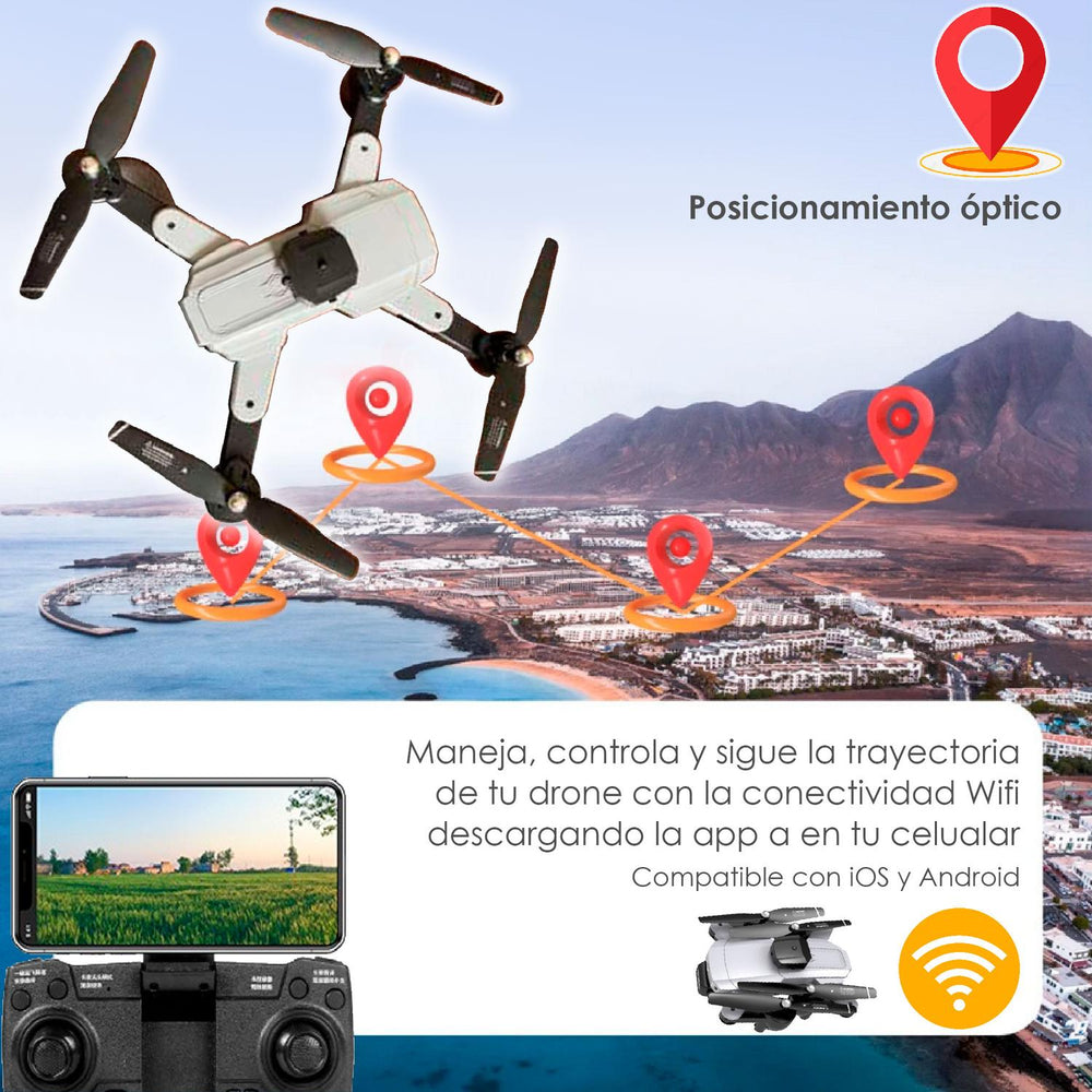 Drone Vak 965 Doble Camara 4k Video laser evita obstáculos óptico